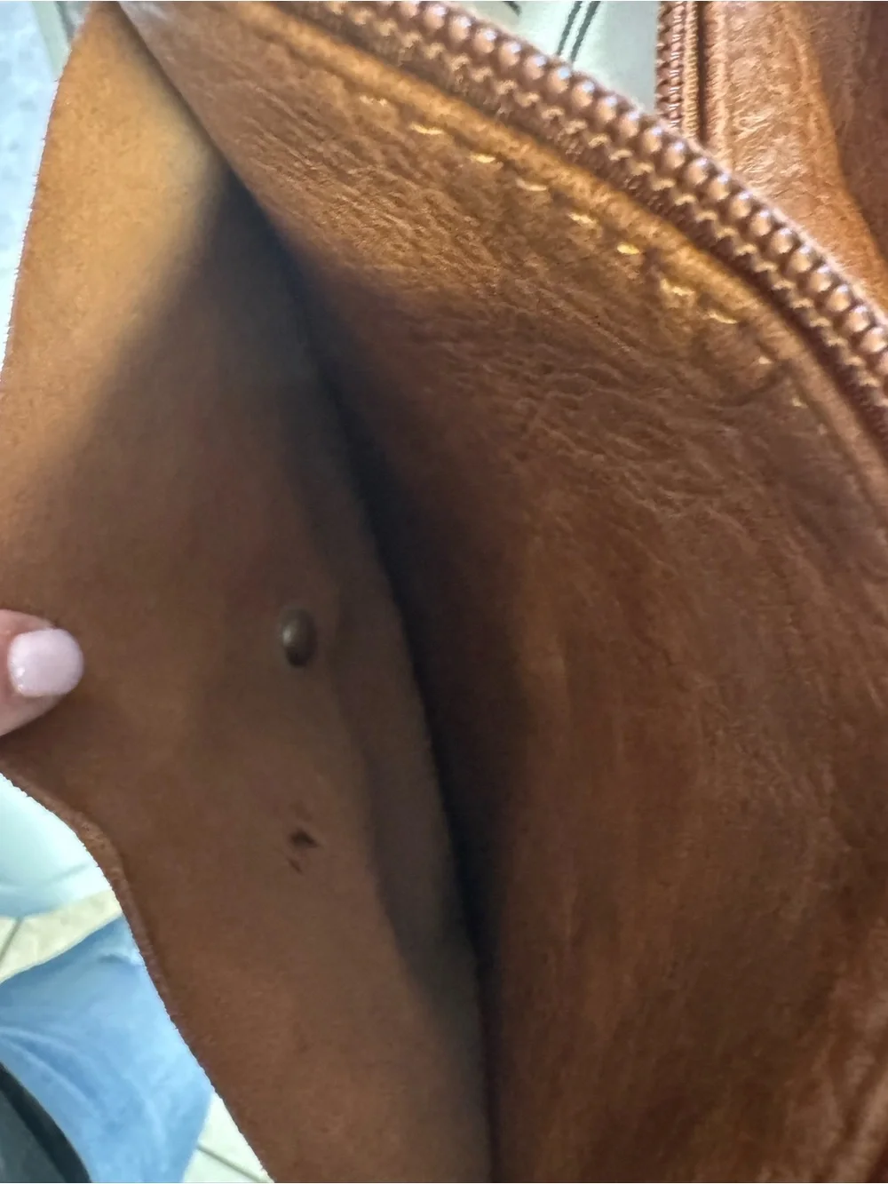 Moda Luxe Rust Suede & Leather Backpack with Gold Clasp